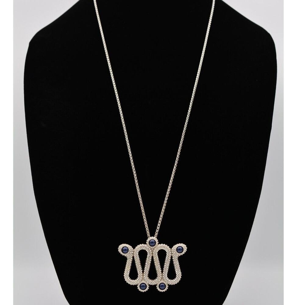 Atelier Swarovski Karl Lagerfeld Snake Necklace Cabochon Crystal Pendant New Box